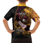 Brisbane Broncos Rugby Family Matching Puletasi and Hawaiian Shirt Tribal Polynesian Power Art - Lightning Mascot
