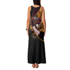 Brisbane Broncos Rugby Family Matching Tank Maxi Dress and Hawaiian Shirt Tribal Polynesian Power Art - Lightning Mascot