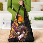 Brisbane Broncos Rugby Grocery Bag Tribal Polynesian Power Art - Lightning Mascot