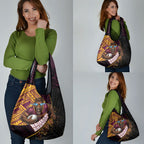 Brisbane Broncos Rugby Grocery Bag Tribal Polynesian Power Art - Lightning Mascot