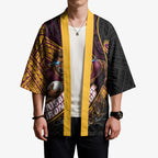 Brisbane Broncos Rugby Kimono Tribal Polynesian Power Art - Lightning Mascot