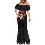 Brisbane Broncos Rugby Mermaid Dress Tribal Polynesian Power Art - Lightning Mascot