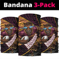 Brisbane Broncos Rugby Neck Gaiter Tribal Polynesian Power Art - Lightning Mascot