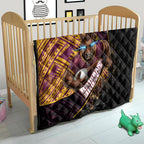 Brisbane Broncos Rugby Quilt Tribal Polynesian Power Art - Lightning Mascot