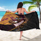 Brisbane Broncos Rugby Sarong Tribal Polynesian Power Art - Lightning Mascot