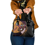 Brisbane Broncos Rugby Shoulder Handbag Tribal Polynesian Power Art - Lightning Mascot