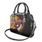 Brisbane Broncos Rugby Shoulder Handbag Tribal Polynesian Power Art - Lightning Mascot