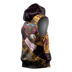 Brisbane Broncos Rugby Sleeveless Hoodie Tribal Polynesian Power Art - Lightning Mascot