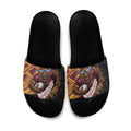 Brisbane Broncos Rugby Slide Sandals Tribal Polynesian Power Art - Lightning Mascot