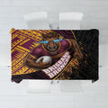 Brisbane Broncos Rugby Tablecloth Tribal Polynesian Power Art - Lightning Mascot