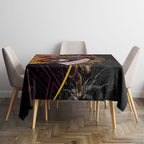 Brisbane Broncos Rugby Tablecloth Tribal Polynesian Power Art - Lightning Mascot