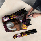Brisbane Broncos Rugby Umbrella Tribal Polynesian Power Art - Lightning Mascot