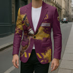 Personalised Brisbane Broncos Rugby Blazer Bronx Mascot Grunge Maroon Gold - Sporty Splash Art Style