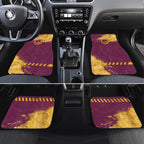 Personalised Brisbane Broncos Rugby Car Mats Bronx Mascot Grunge Maroon Gold - Sporty Splash Art Style