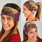 Personalised Brisbane Broncos Rugby Neck Gaiter Bronx Mascot Grunge Maroon Gold - Sporty Splash Art Style