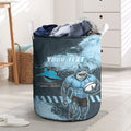 Personalised Cronulla Sutherland Sharks Rugby Laundry Basket Sharkies Mascot - Sporty Splash Art Style