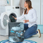 Personalised Cronulla Sutherland Sharks Rugby Laundry Basket Sharkies Mascot - Sporty Splash Art Style