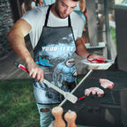Personalised Cronulla Sutherland Sharks Rugby Apron Sharkies Mascot - Sporty Splash Art Style