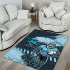Personalised Cronulla Sutherland Sharks Rugby Area Rug Sharkies Mascot - Sporty Splash Art Style