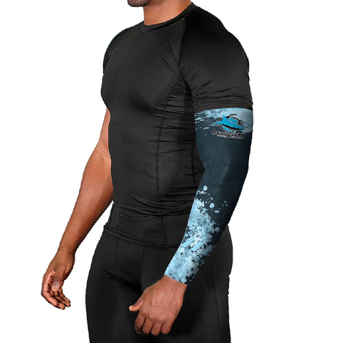 Personalised Cronulla Sutherland Sharks Rugby Arm Sleeves Sharkies Mascot - Sporty Splash Art Style