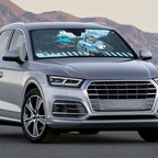 Personalised Cronulla Sutherland Sharks Rugby Auto Sun Shade Sharkies Mascot - Sporty Splash Art Style