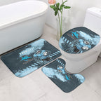 Personalised Cronulla Sutherland Sharks Rugby Bathroom Set Sharkies Mascot - Sporty Splash Art Style
