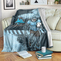 Personalised Cronulla Sutherland Sharks Rugby Blanket Sharkies Mascot - Sporty Splash Art Style
