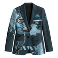 Personalised Cronulla Sutherland Sharks Rugby Blazer Sharkies Mascot - Sporty Splash Art Style