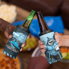 Personalised Cronulla Sutherland Sharks Rugby 4 in 1 Can Cooler Tumbler Sharkies Mascot - Sporty Splash Art Style