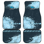 Personalised Cronulla Sutherland Sharks Rugby Car Mats Sharkies Mascot - Sporty Splash Art Style