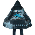 Personalised Cronulla Sutherland Sharks Rugby Cloak Sharkies Mascot - Sporty Splash Art Style