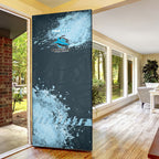 Personalised Cronulla Sutherland Sharks Rugby Door Cover Sharkies Mascot - Sporty Splash Art Style