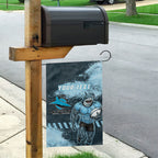 Personalised Cronulla Sutherland Sharks Rugby Garden Flag Sharkies Mascot - Sporty Splash Art Style