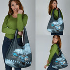 Personalised Cronulla Sutherland Sharks Rugby Grocery Bag Sharkies Mascot - Sporty Splash Art Style
