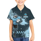 Personalised Cronulla Sutherland Sharks Rugby Hawaiian Shirt Sharkies Mascot - Sporty Splash Art Style