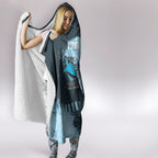 Personalised Cronulla Sutherland Sharks Rugby Hooded Blanket Sharkies Mascot - Sporty Splash Art Style