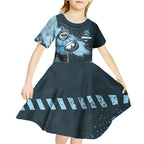Personalised Cronulla Sutherland Sharks Rugby Kid Short Sleeve Dress Sharkies Mascot - Sporty Splash Art Style