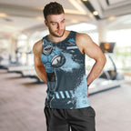Personalised Cronulla Sutherland Sharks Rugby Men Tank Top Sharkies Mascot - Sporty Splash Art Style