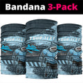 Personalised Cronulla Sutherland Sharks Rugby Neck Gaiter Sharkies Mascot - Sporty Splash Art Style