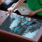 Personalised Cronulla Sutherland Sharks Rugby Puzzle Sharkies Mascot - Sporty Splash Art Style
