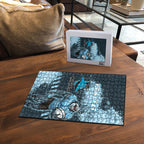 Personalised Cronulla Sutherland Sharks Rugby Puzzle Sharkies Mascot - Sporty Splash Art Style