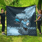 Personalised Cronulla Sutherland Sharks Rugby Quilt Sharkies Mascot - Sporty Splash Art Style