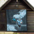 Personalised Cronulla Sutherland Sharks Rugby Quilt Sharkies Mascot - Sporty Splash Art Style