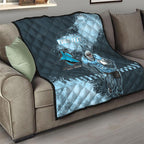 Personalised Cronulla Sutherland Sharks Rugby Quilt Sharkies Mascot - Sporty Splash Art Style