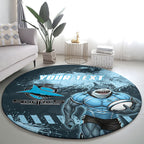 Personalised Cronulla Sutherland Sharks Rugby Round Carpet Sharkies Mascot - Sporty Splash Art Style