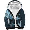 Personalised Cronulla Sutherland Sharks Rugby Sherpa Hoodie Sharkies Mascot - Sporty Splash Art Style
