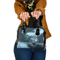 Personalised Cronulla Sutherland Sharks Rugby Shoulder Handbag Sharkies Mascot - Sporty Splash Art Style