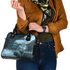 Personalised Cronulla Sutherland Sharks Rugby Shoulder Handbag Sharkies Mascot - Sporty Splash Art Style