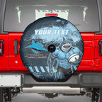 Personalised Cronulla Sutherland Sharks Rugby Spare Tire Cover Sharkies Mascot - Sporty Splash Art Style