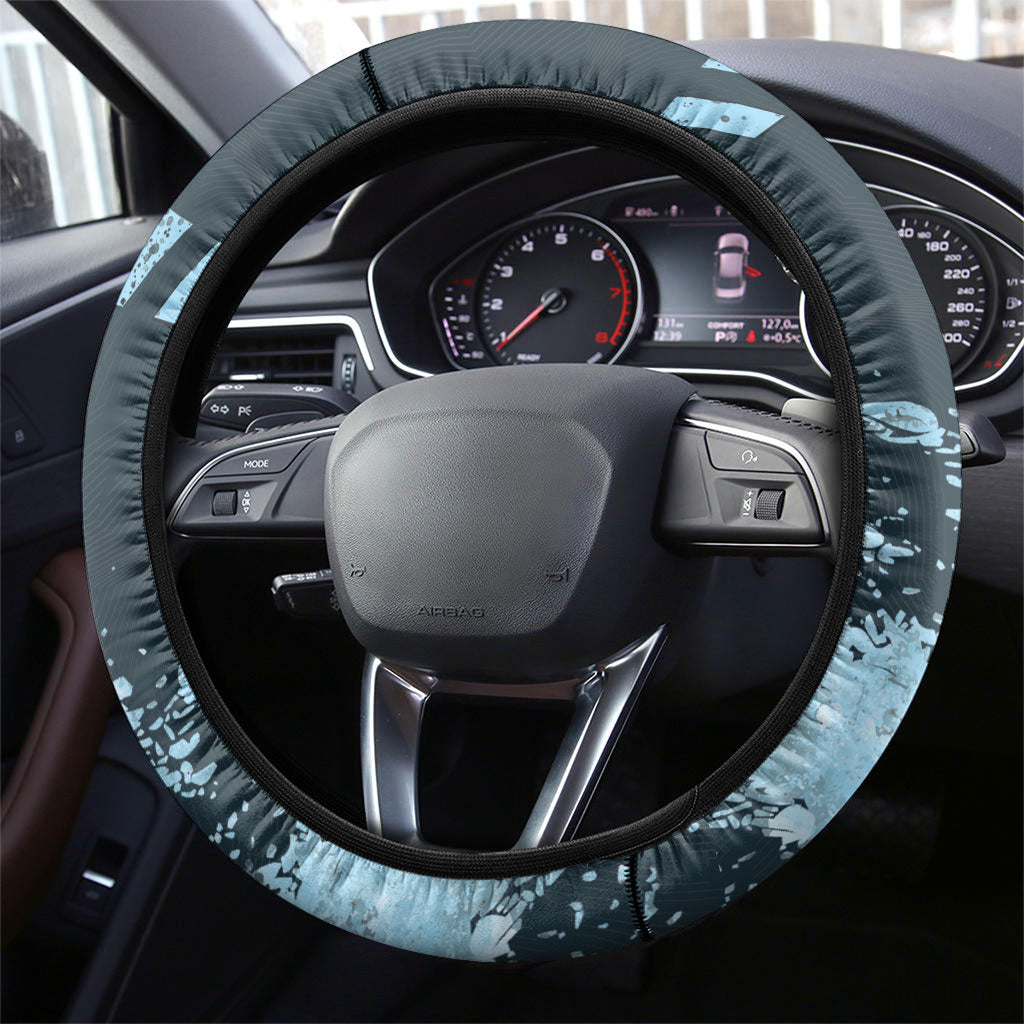 Cronulla Sutherland Sharks Rugby Steering Wheel Cover Sharkies Mascot - Sporty Splash Art Style